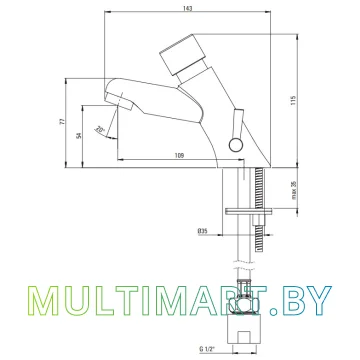 Смеситель Deante Press BBH 028R картинка 2